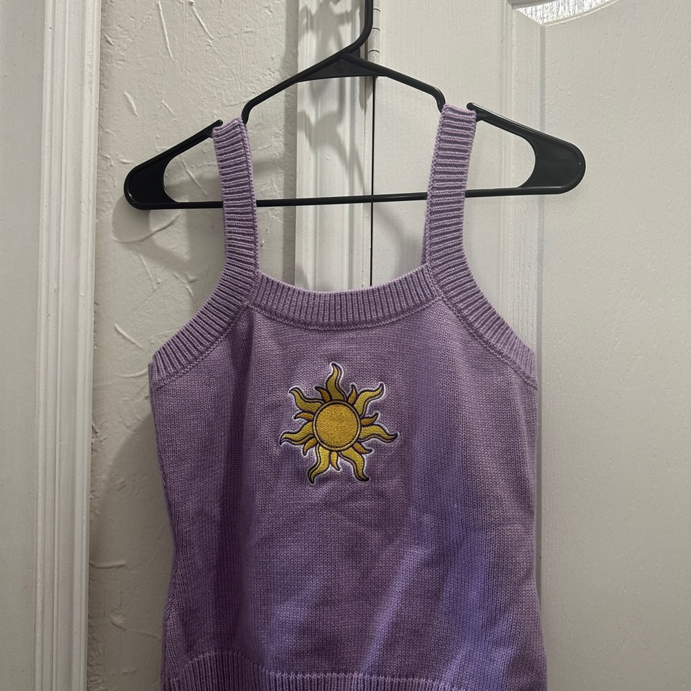Disney Princess Tangled Purple Knit Tank Top (XL)